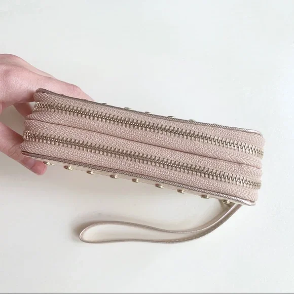 Gold double zipper clutch wallet - Picture 8 of 8